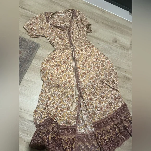 Spell and The Gypsy Sundown Maxi Dress/Gown in Spice with tags size S - Picture 2 of 7